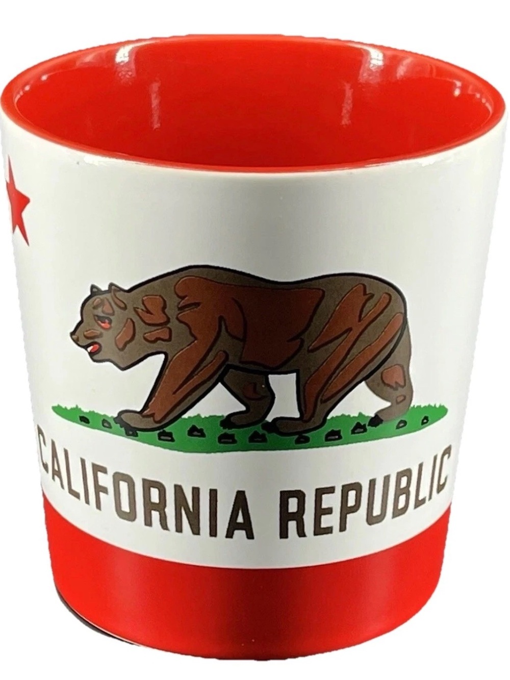 Vintage California Republic Bear Flag State Souvenir Ceramic Coffee Mug 16 oz